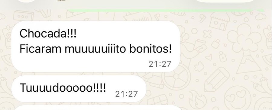 Amabile: Chocada!!! Ficaram muuuuuiiiito bonitos! Tuuuudoooo!!!!